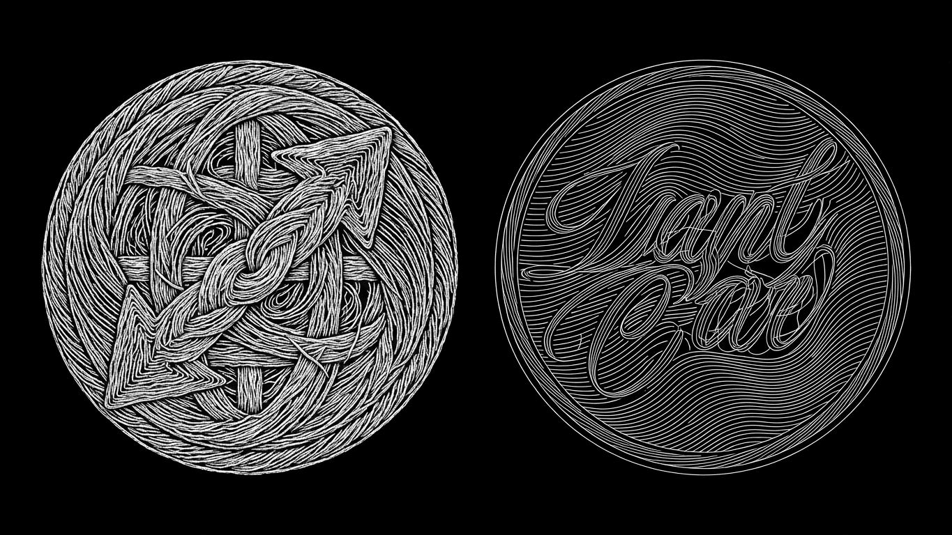 Comparison of a textured embroidered logo patch and a flat woven name badge patch on a uniform.