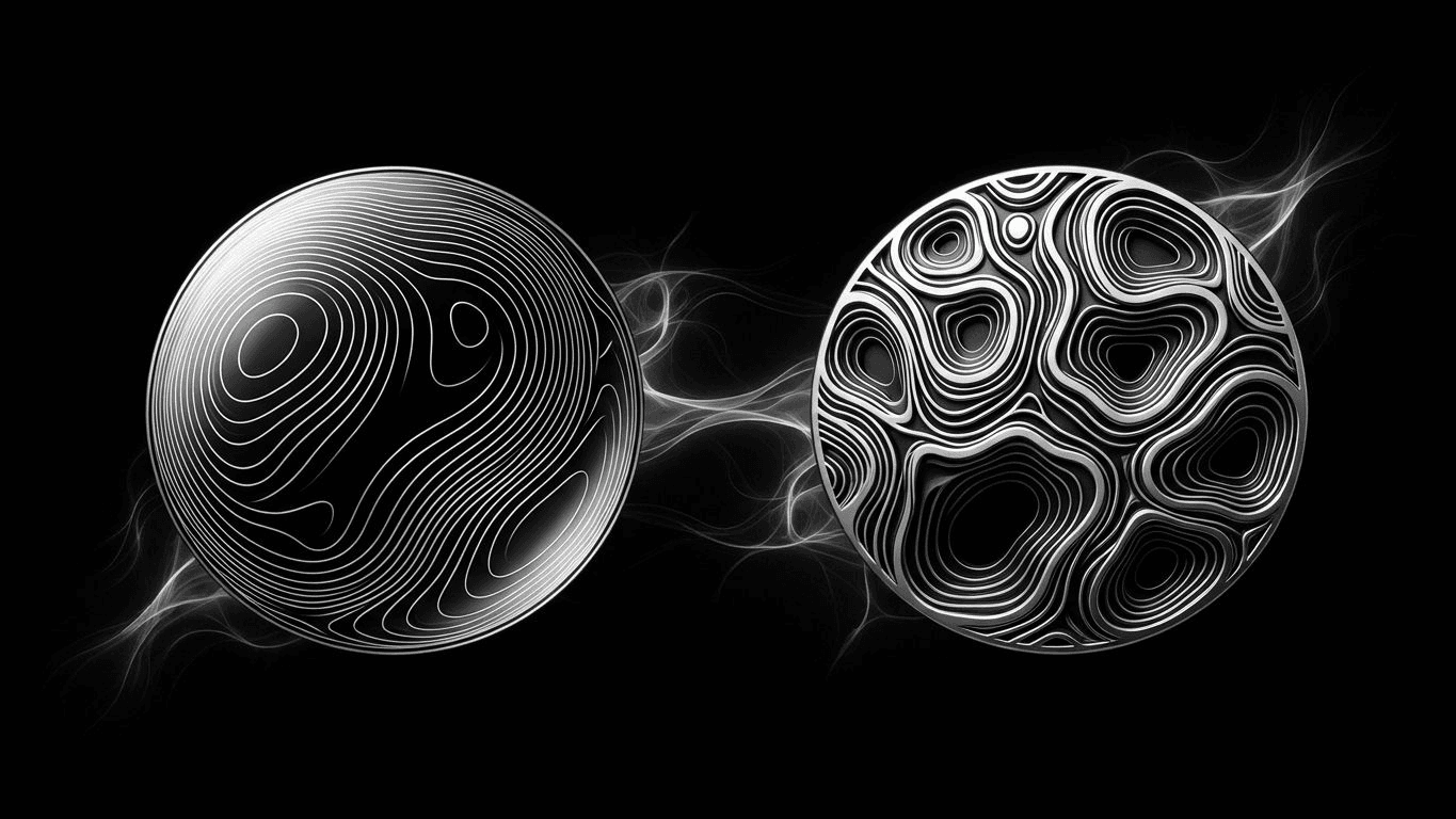 Side-by-side comparison of a smooth hard enamel pin surface and a textured soft enamel pin surface.