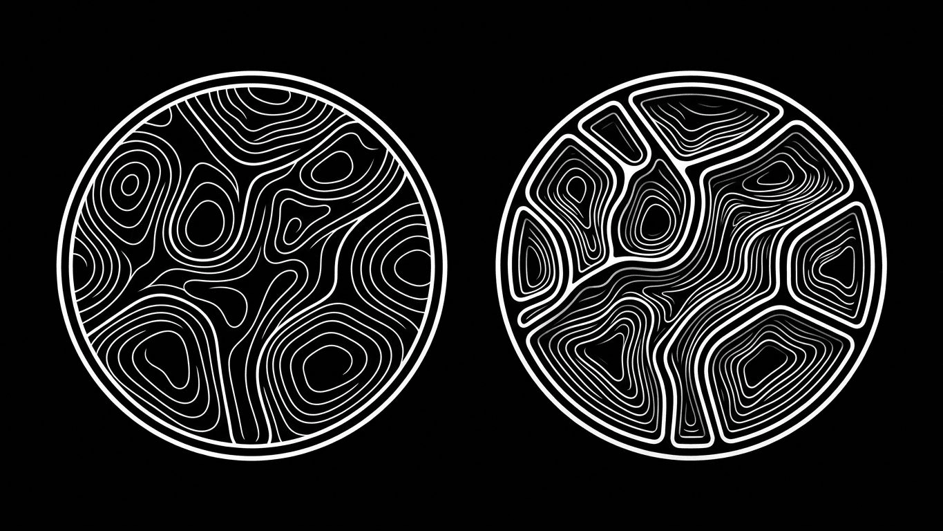 Side-by-side comparison of a smooth-surfaced hard enamel pin and a textured, recessed-surface soft enamel pin.