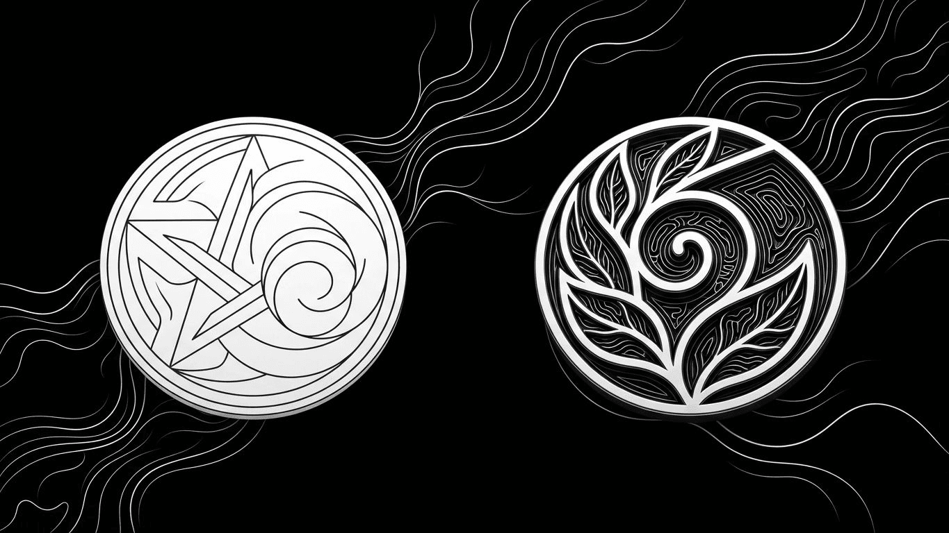 Comparison between a smooth-surface hard enamel pin and a textured-recessed soft enamel pin.
