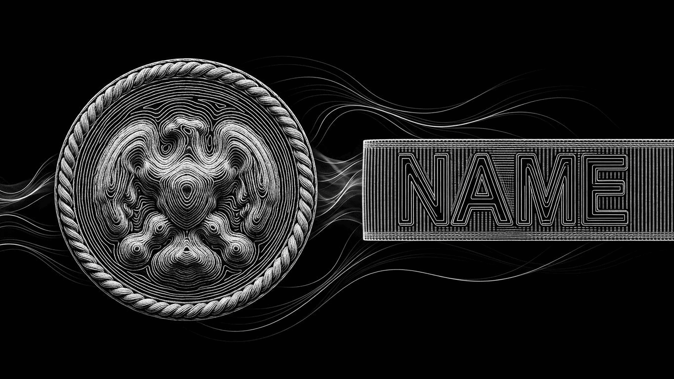 Comparison of a thick embroidered patch and a flat woven name tape with sharp text.